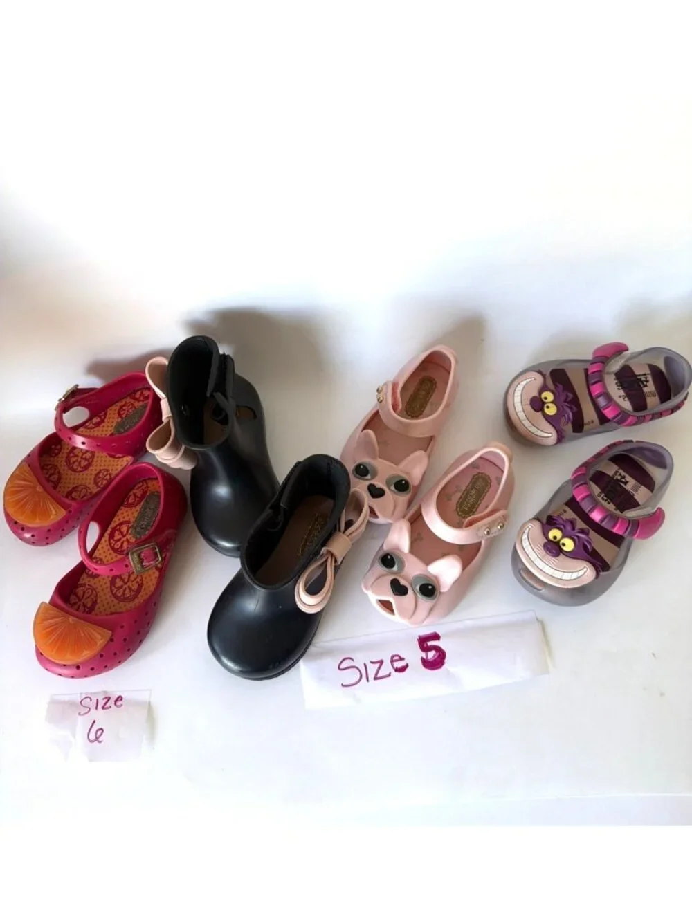 Mini Melissa Toddler Shoes Bundle Size 5 & 6 Lot of 4 Pairs (4162)